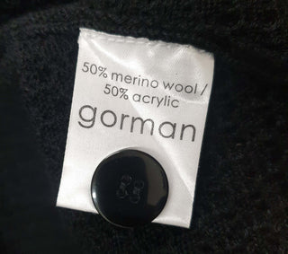 Gorman black wool mix textured knit cardigan size 12 Gorman preloved second hand clothes 8