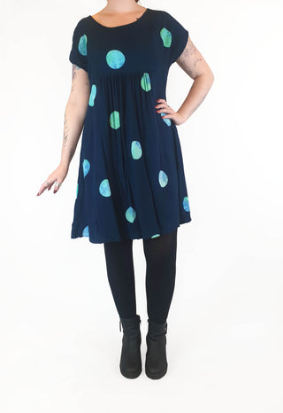 Frank & Dolly's navy dress with large blue polka dots size M Frank & Dolly's preloved second hand clothes 4