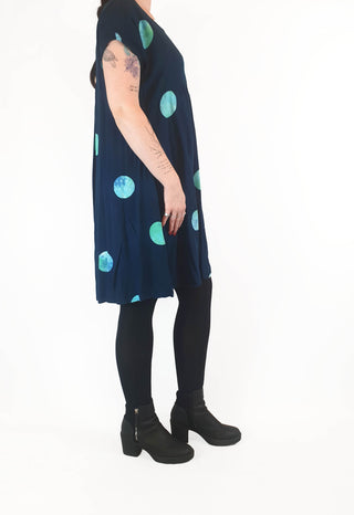 Frank & Dolly's navy dress with large blue polka dots size M Frank & Dolly's preloved second hand clothes 5