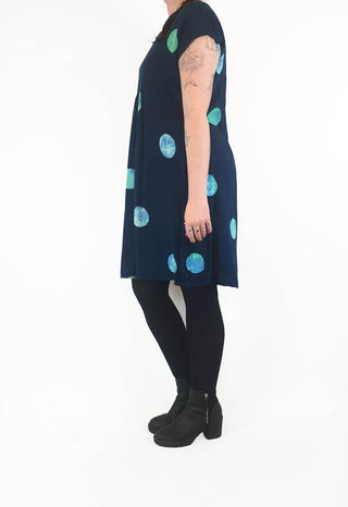 Frank & Dolly's navy dress with large blue polka dots size M Frank & Dolly's preloved second hand clothes 6