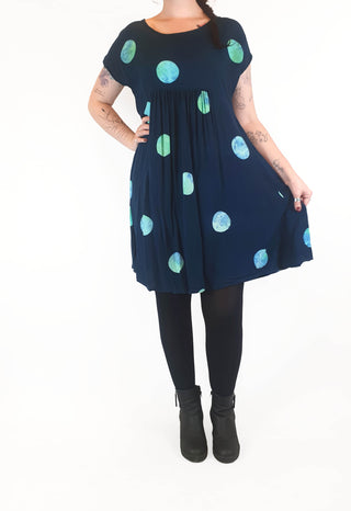 Frank & Dolly's navy dress with large blue polka dots size M Frank & Dolly's preloved second hand clothes 2