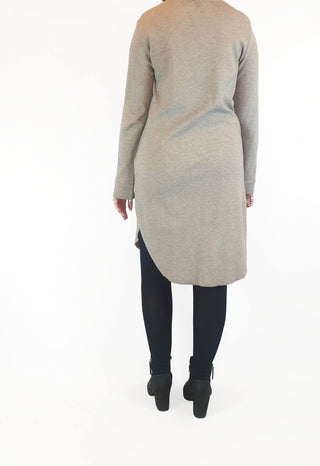Cos grey cotton knit long sleeve dress size M (best fits size 12)