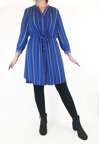 Selected Femme blue and white striped dress size 38 / AU 12 (as new with tags)