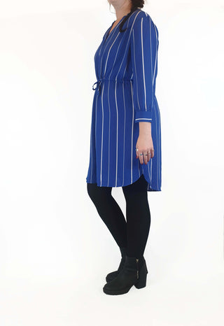 Selected Femme blue and white striped dress size 38 / AU 12 (as new with tags)