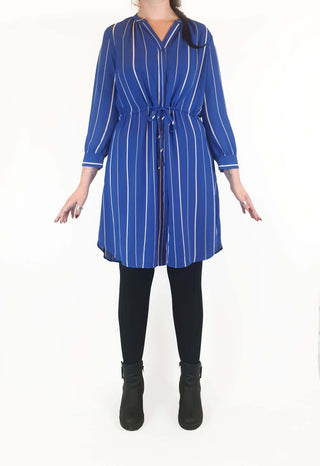 Selected Femme blue and white striped dress size 38 / AU 12 (as new with tags)