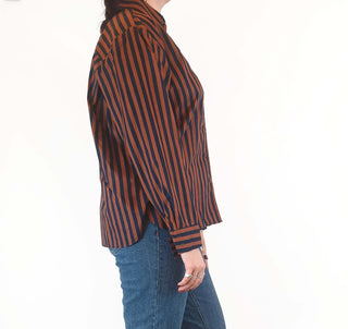 Walter Kristensen vintage brown and blue striped shirt size 12 Walter Kristensen preloved second hand clothes 6