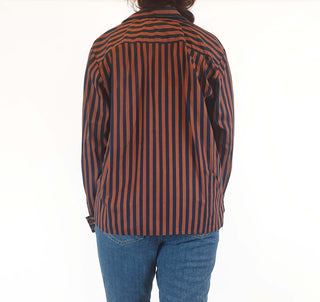 Walter Kristensen vintage brown and blue striped shirt size 12 Walter Kristensen preloved second hand clothes 8