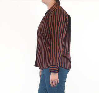 Walter Kristensen vintage brown and blue striped shirt size 12 Walter Kristensen preloved second hand clothes 7