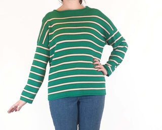 Nancybird green striped knit jumper size M Nancybird preloved second hand clothes 2