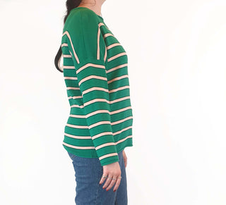 Nancybird green striped knit jumper size M Nancybird preloved second hand clothes 4