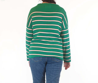 Nancybird green striped knit jumper size M Nancybird preloved second hand clothes 7