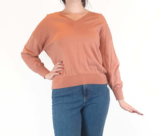 Obus orange wool mix jumper size 2 (best fits size 12)