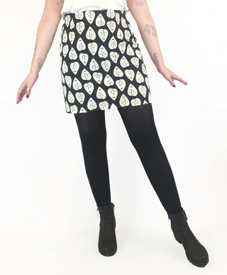 Gorman heart face print mini skirt size 14, best fits 12-14 Gorman preloved second hand clothes 3