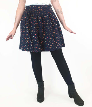 Made590 navy skirt with polka dot print size L, best fits 12-14 Made590 preloved second hand clothes 5