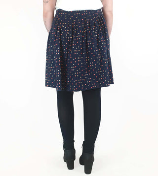 Made590 navy skirt with polka dot print size L, best fits 12-14 Made590 preloved second hand clothes 8