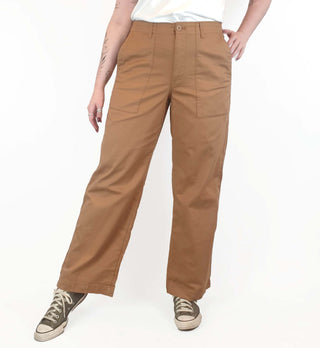 Uniqlo brown cotton straight leg pants size L, best fits 12-14 Uniqlo preloved second hand clothes 2
