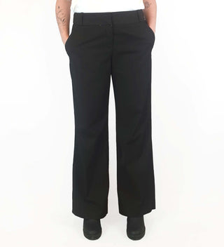 Cue black pinstripe straight leg pants with pockets size 14 (best fits size 12 - small 14)