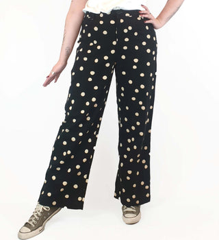 Princess Highway black polka dot jeans size 14, best fits 12-14 Princess Highway preloved second hand clothes 1