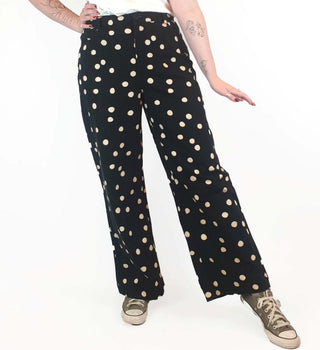 Princess Highway black polka dot jeans size 14, best fits 12-14 Princess Highway preloved second hand clothes 4