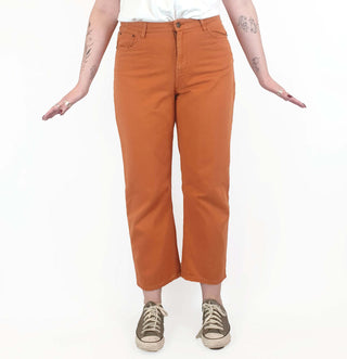 Gorman orange straight leg jeans size 14, best fits size 12-14 Gorman preloved second hand clothes 2