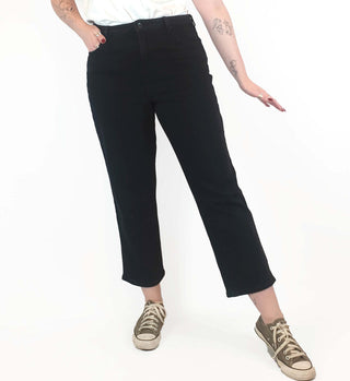 Silent Theory black straight leg jeans size 16 (tiny fit, best fits 12-14) Silent Theory preloved second hand clothes 4