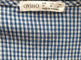 Oysho blue and white gingham half sleeve dress size M Oysho preloved second hand clothes 6