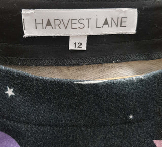 Harvest Lane planet print long sleeve dress size 12 Harvest Lane preloved second hand clothes 8