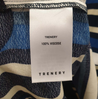 Trenery blue and white print long sleeve top size M Trenery preloved second hand clothes 12