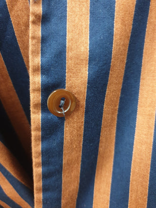 Walter Kristensen vintage brown and blue striped shirt size 12 Walter Kristensen preloved second hand clothes 11