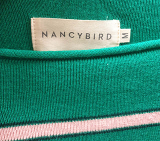 Nancybird green striped knit jumper size M Nancybird preloved second hand clothes 6