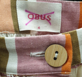 Obus colourful horizontal striped skirt size 4 (best fits 12-14) Obus preloved second hand clothes 8