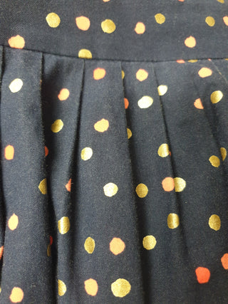 Made590 navy skirt with polka dot print size L, best fits 12-14 Made590 preloved second hand clothes 10