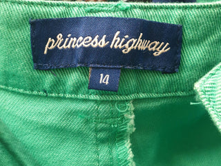 Princess Highway green jeans size 14, best fits 12-14 Princess Highway preloved second hand clothes 8