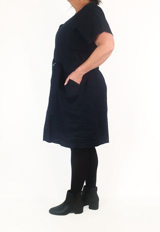 Commonry navy linen dress size 18 Commonry preloved second hand clothes 7