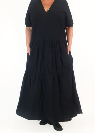 Cos navy maxi tiered dress size 44 (best fits size 16 - 18) Cos preloved second hand clothes 2
