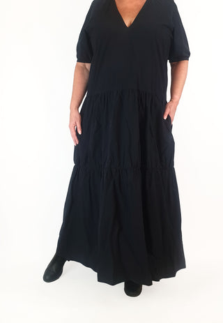 Cos navy maxi tiered dress size 44 (best fits size 16 - 18) Cos preloved second hand clothes 3