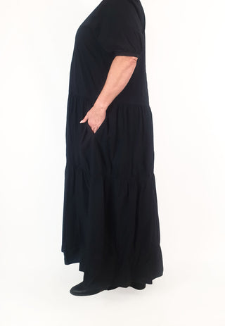 Cos navy maxi tiered dress size 44 (best fits size 16 - 18) Cos preloved second hand clothes 4