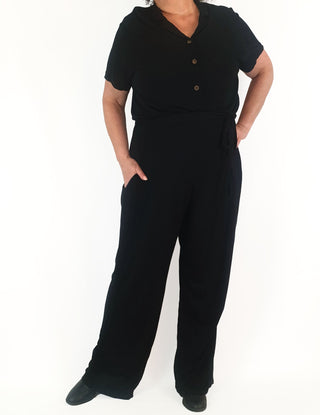 Kholo black jumpsuit size 20 (best fits size 16 - 18) Kholo preloved second hand clothes 1