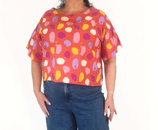 Princess Highway red spotty print top size 16 Princess Highway preloved second hand clothes 1