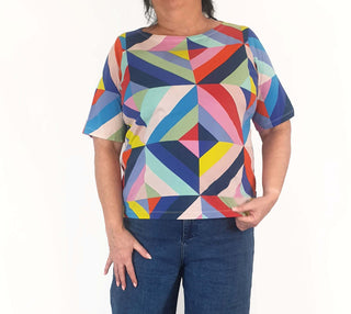 Uniqlo x Marimekko colourful striped tee shirt size XL Uniqlo preloved second hand clothes 4