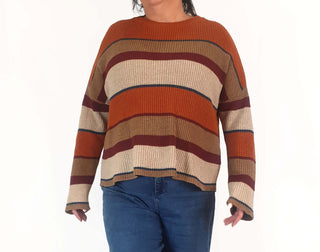 Thought cotton - wool autumnal toned knit jumper size 18 Thought preloved second hand clothes 3