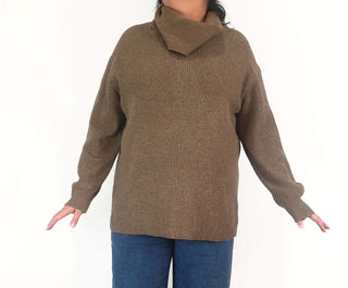 Tirelli brown knit roll neck jumper size XL Tirelli preloved second hand clothes 2