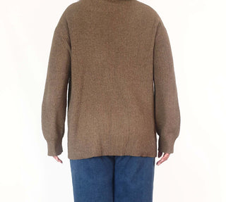 Tirelli brown knit roll neck jumper size XL Tirelli preloved second hand clothes 6