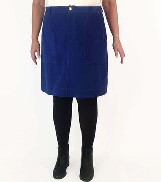 Obus blue cord skirt size 18