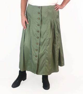 Trenery green midi length skirt size 18