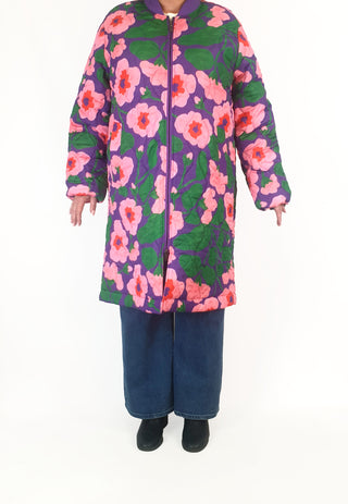 Gorman wild roses quilted coat size 18