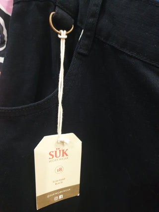 SÜK Workwear black slim pant size 18