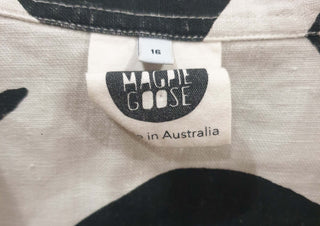 Magpie Goose linen stingray shirt size 16 Magpie Goose preloved second hand clothes 9