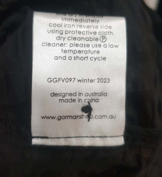 Gorman black seersucker top from Winter 2023 size 16 Gorman preloved second hand clothes 11