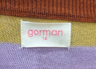 Gorman 100% merino wool striped dress size 16 (note, repairs made) Gorman preloved second hand clothes 8